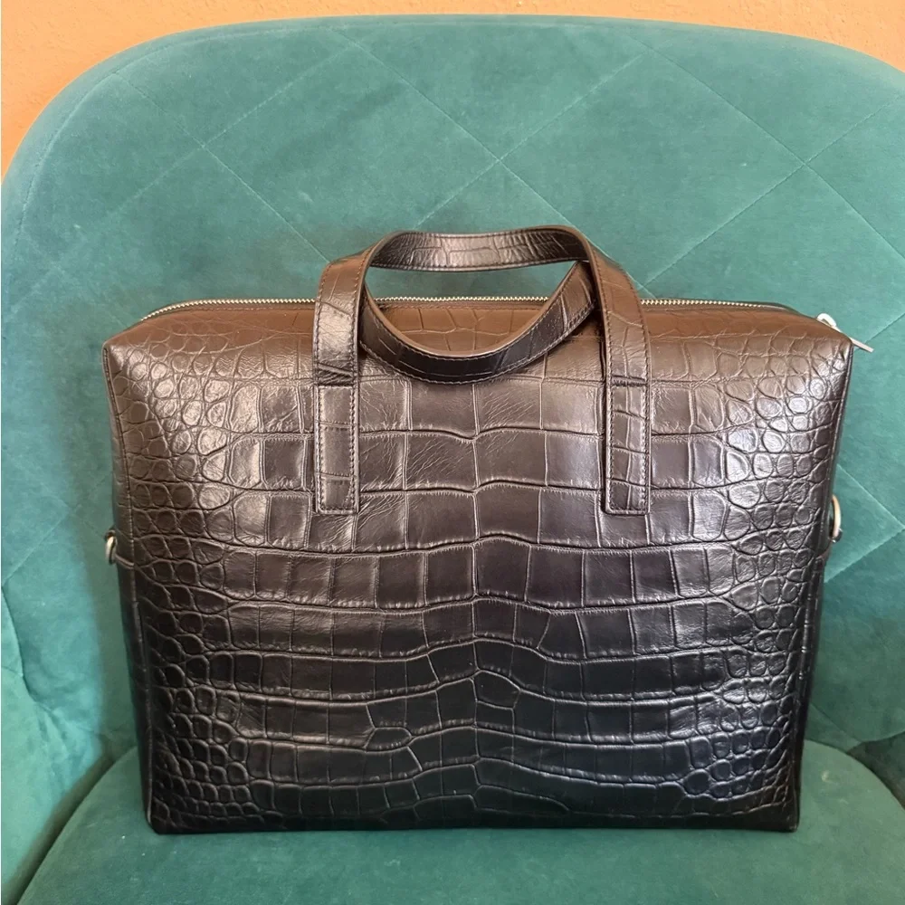 Saint Laurent Paris Cavas black snake print